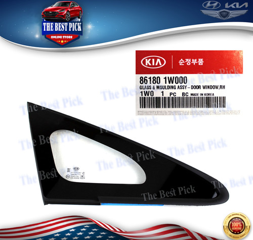 Front right window glass - front,